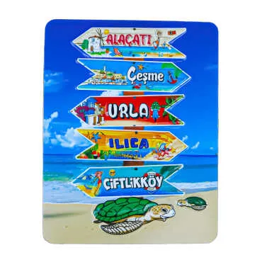 Alaçatı Themed Embossed PVC Refrigerator Magnet 70x90 mm - 6