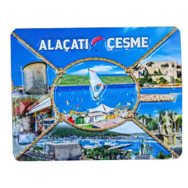 Alaçatı Themed Embossed PVC Refrigerator Magnet 70x90 mm - 8