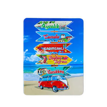 Ayvalık Themed Embossed PVC Refrigerator Magnet 70x90 mm - 5