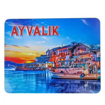 Ayvalık Themed Embossed PVC Refrigerator Magnet 70x90 mm - 7