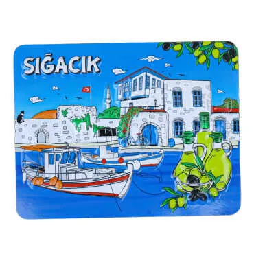 Sığacık Themed Embossed PVC Refrigerator Magnet 70x90 mm - 3