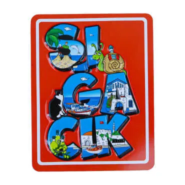 Sığacık Themed Embossed PVC Refrigerator Magnet 70x90 mm - 4