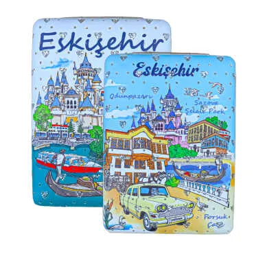 Eskişehir Themed Myros Rectangular PU Mirror - 2