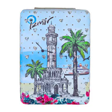 Izmir Themed Myros Rectangular Curved PU Mirror - 3