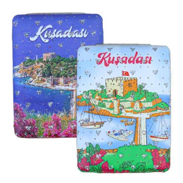 Kuşadası Themed Myros Rectangular Curved PU Mirror - 2