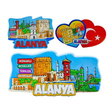 Alanya Themed Myros Local Polyester Refrigerator Magnet - 22