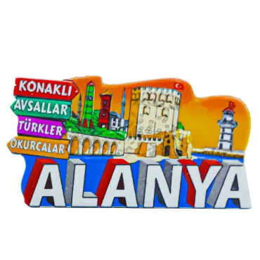 Alanya Themed Myros Local Polyester Refrigerator Magnet - 16