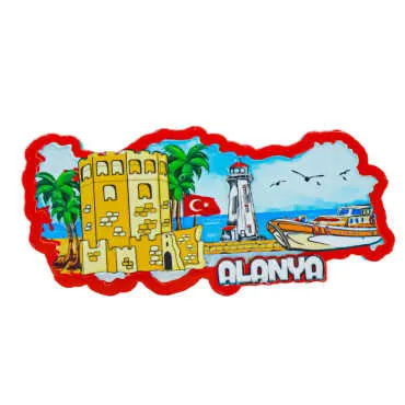 Alanya Themed Myros Local Polyester Refrigerator Magnet - 15