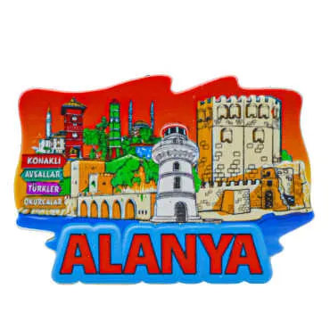 Alanya Themed Myros Local Polyester Refrigerator Magnet - 3