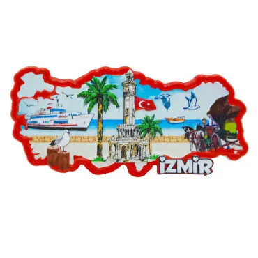 İzmir Temalı Myros Yöresel Polyester Magnet - 7