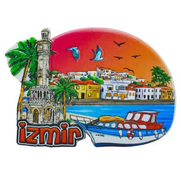 İzmir Temalı Myros Yöresel Polyester Magnet - 8