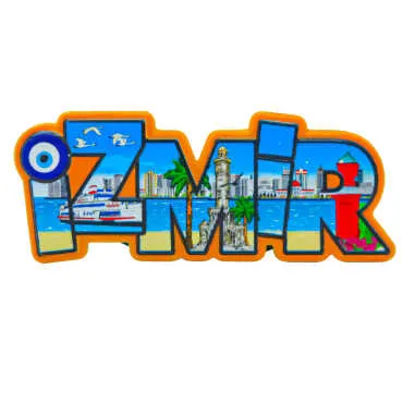 İzmir Temalı Myros Yöresel Polyester Magnet - 9