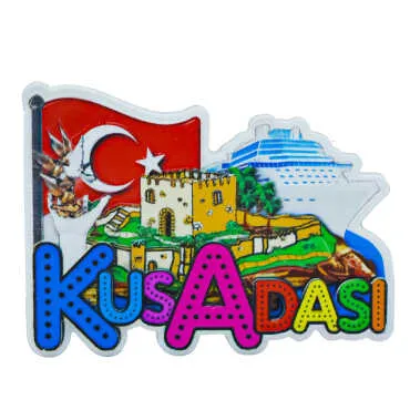 Kuşadası Temalı Myros Yöresel Polyester Magnet - 4