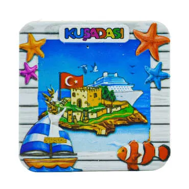 Kuşadası Temalı Myros Yöresel Polyester Magnet - 5