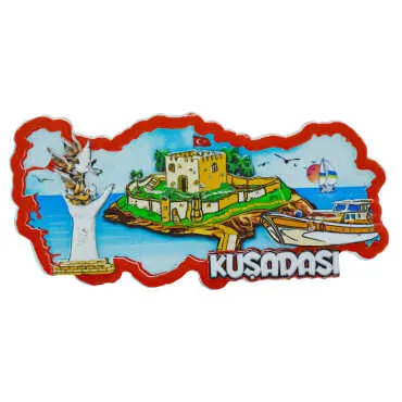 Kuşadası Temalı Myros Yöresel Polyester Magnet - 14