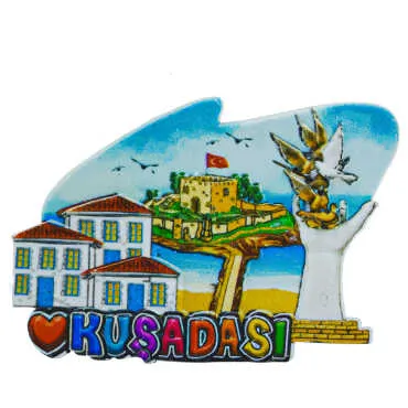Kuşadası Temalı Myros Yöresel Polyester Magnet - 25