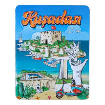 Wholesale Kuşadası Themed Embossed PVC Refrigerator Magnet 70*90 mm - 3