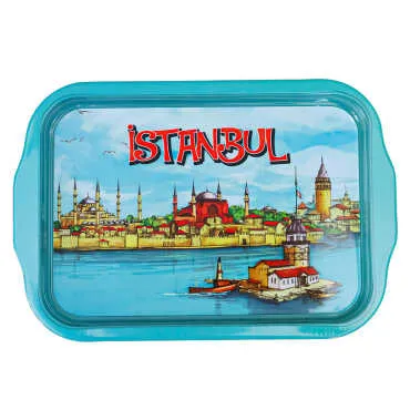 Toptan İstanbul Temalı Tepsi Çift Yön Baskılı 23*30 CM - 4