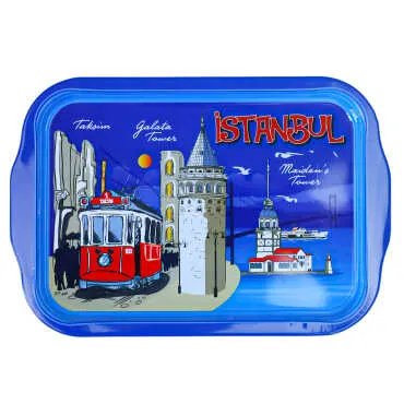 Toptan İstanbul Temalı Tepsi Çift Yön Baskılı 23*30 CM - 7