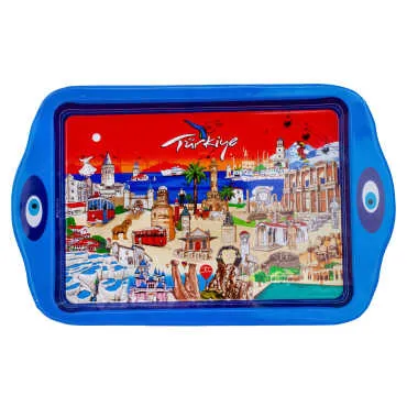 Wholesale Türkiye Themed Mini Tray Double Sided Printed 25x16 cm - 3