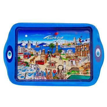 Wholesale Türkiye Themed Mini Tray Double Sided Printed 25x16 cm - 4