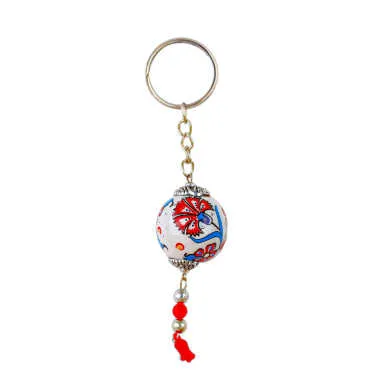 Turkish Ceramic Ball Keychain - 4