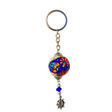 Turkish Ceramic Ball Keychain - 5