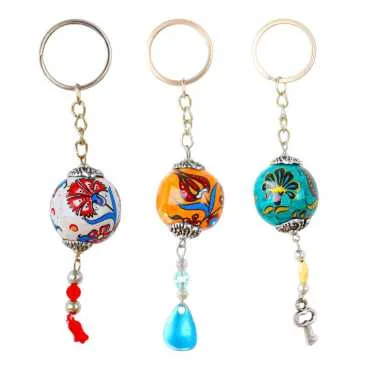 Turkish Ceramic Ball Keychain - 2