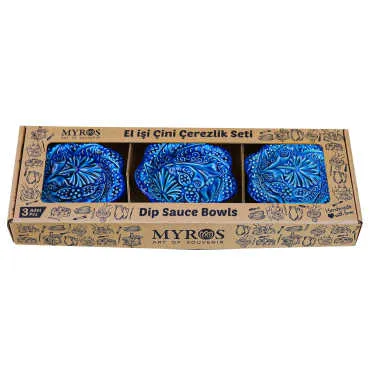 Set of Three Embossed Evil Eye Daisy Snack Bowls in Gift Box - Standart - 2
