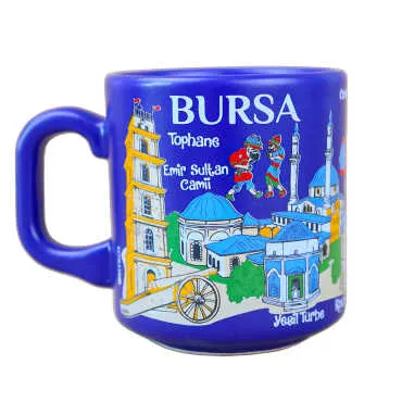 Bursa Themed Traditional Ceramic Cappuccino Mug