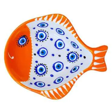 Embossed Evil Eye Fish Snack Bowl - 4