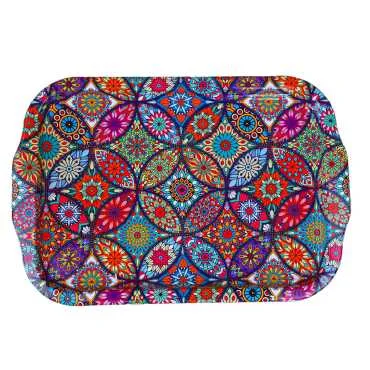 Toptan Mandala Temalı Tepsi Çift Yön Baskılı 23*30 CM - 2