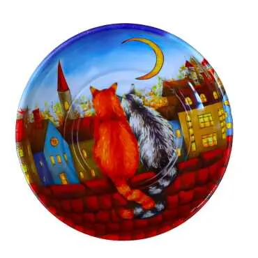 Wholesale Cat Themed Metal Bowl 95 mm - 5
