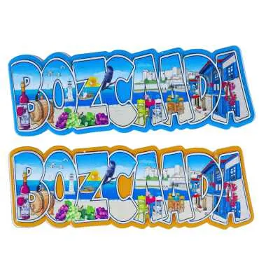 Bozcaada Themed Myros Local Polyester Refrigerator Magnet - 2