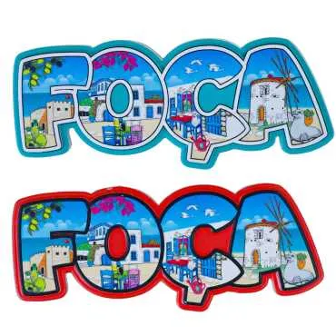 Foça Themed Myros Local Polyester Refrigerator Magnet - 2
