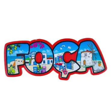 Foça Themed Myros Local Polyester Refrigerator Magnet - 4