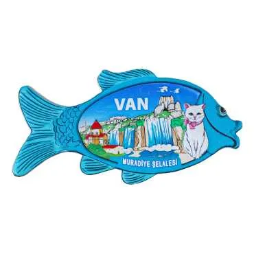Wholesale Myros Van Themed Regional Polyester Refrigerator Magnet - 3