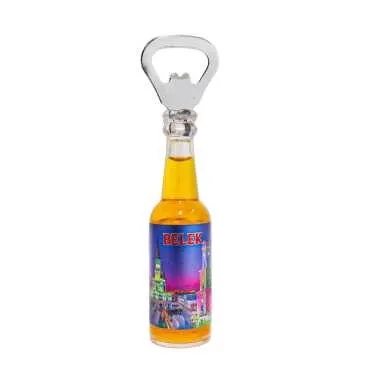Belek Themed Metallic Bottle Opener Refrigerator Magnet