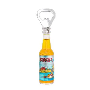 Istanbul Themed Metallic Bottle Opener Refrigerator Magnet