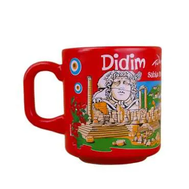 Didim Themed Traditional Ceramic Cappuccino Mug