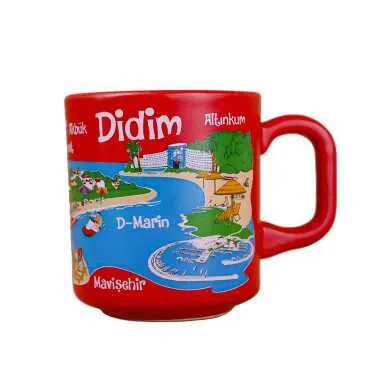 Didim Themed Traditional Ceramic Cappuccino Mug - 8