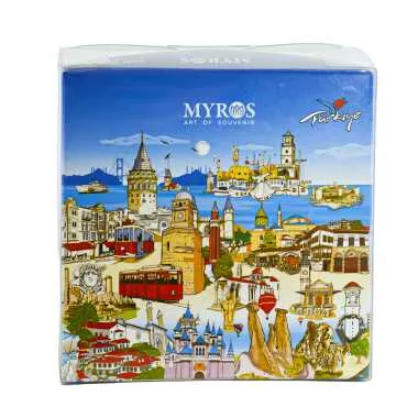 Fethiye Themed Single Porcelain Coffee Cup - 6