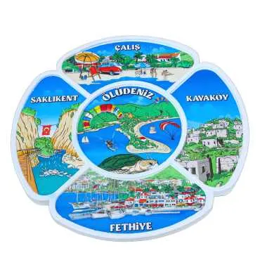 Fethiye Themed UV Printed Polyester Plate 15 cm - 5