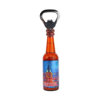 Istanbul Themed Metallic Bottle Opener Refrigerator Magnet - 6
