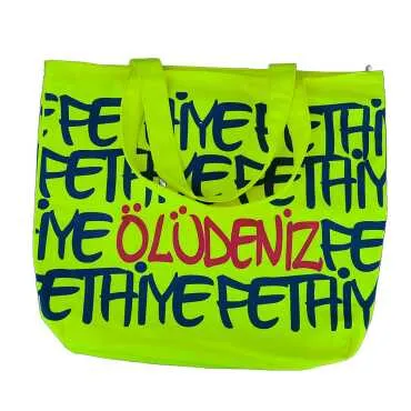 Fethiye Themed Classic Beach Bag - 3