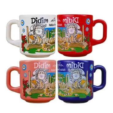 Didim Themed Traditional Ceramic Cappuccino Mug - 2
