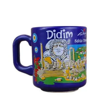 Didim Themed Traditional Ceramic Cappuccino Mug - 5