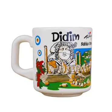 Didim Themed Traditional Ceramic Cappuccino Mug - 6