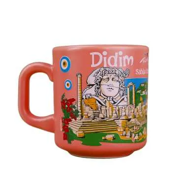 Didim Themed Traditional Ceramic Cappuccino Mug - 7