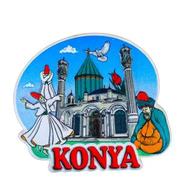 Konya Themed Myros Local Polyester Refrigerator Magnet